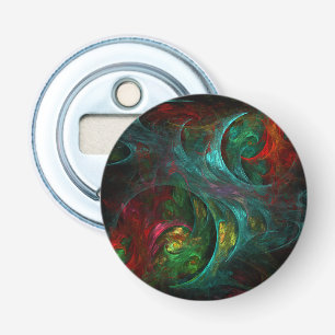 Genesis Abstract Art Button Bottle Opener