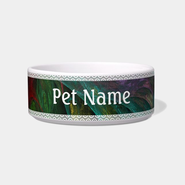 Genesis Abstract Art Cat Bowl (Front)
