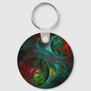 Genesis Abstract Art Keychain