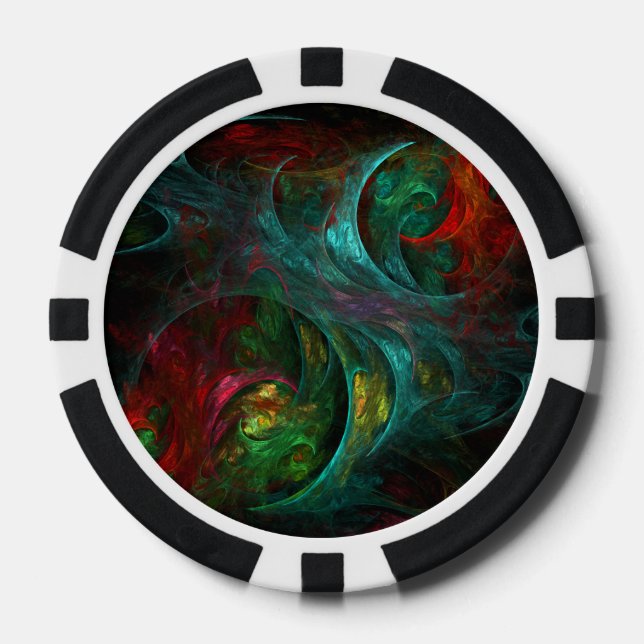 Genesis Abstract Art Poker Chips (Front)