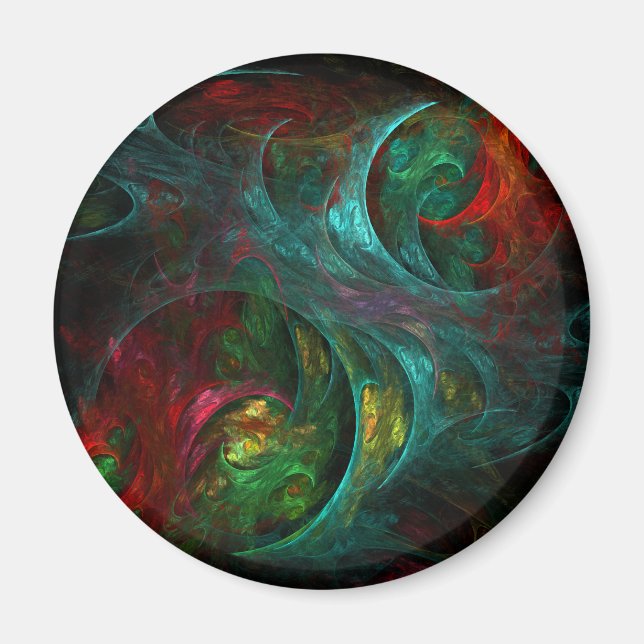 Genesis Abstract Art Round Magnet (Front)