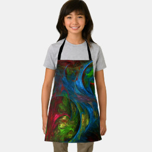 Genesis Blue Abstract Art Apron