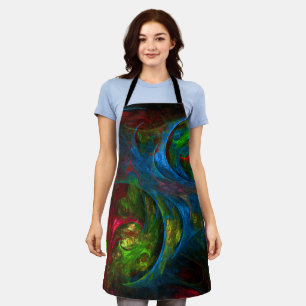 Genesis Blue Abstract Art Apron