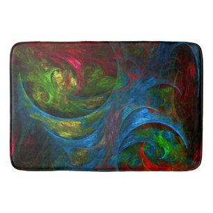 Genesis Blue Abstract Art Bath Mat
