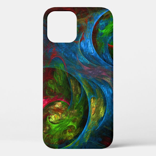 Genesis Blue Abstract Art Case-Mate iPhone Case (Back)