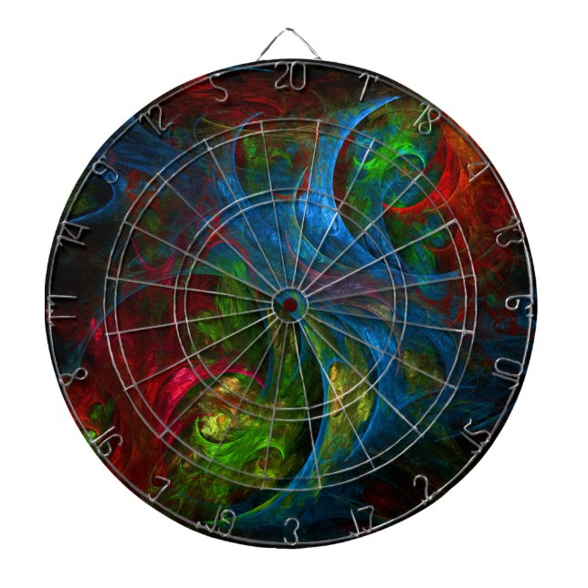 Genesis Blue Abstract Art Dartboard (Front)