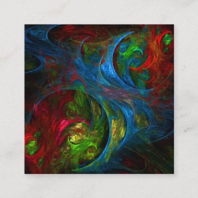 Genesis Blue Abstract Art Enclosure Card (Front)