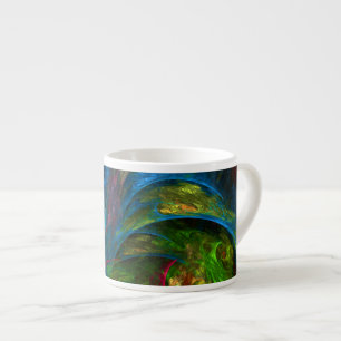 Genesis Blue Abstract Art Espresso Mug