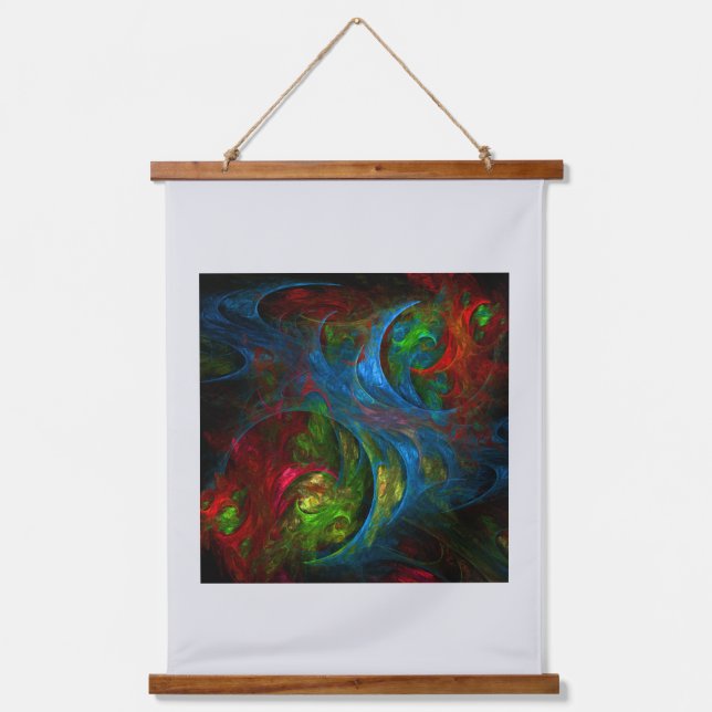 Genesis Blue Abstract Art Hanging Tapestry (Front)