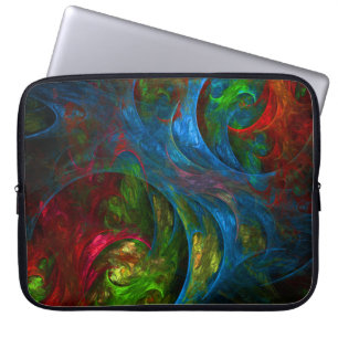 Genesis Blue Abstract Art Laptop Sleeve