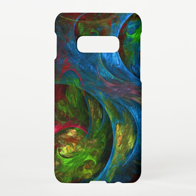 Genesis Blue Abstract Art Matte Samsung Galaxy Case (Back)