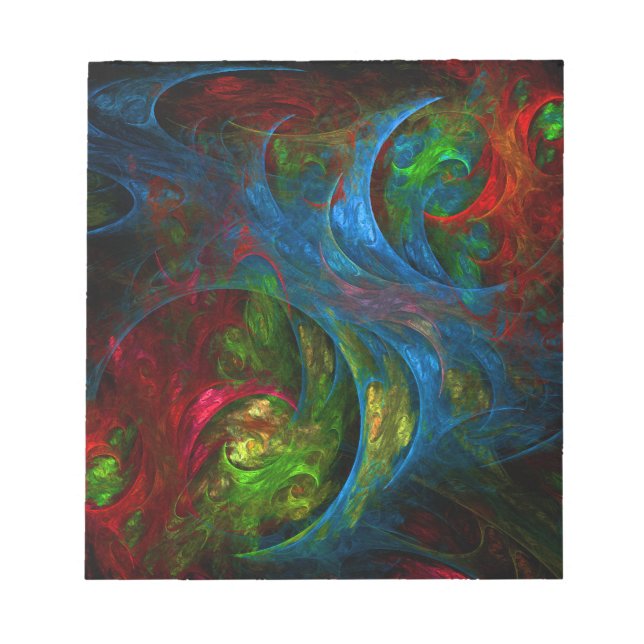 Genesis Blue Abstract Art Notepad (Front)