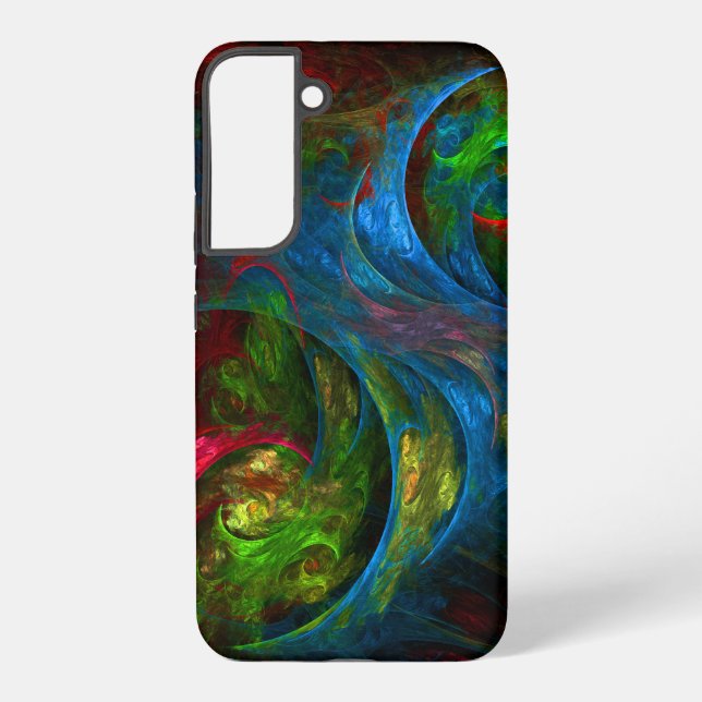 Genesis Blue Abstract Art Samsung Galaxy S22+ Case (Back)
