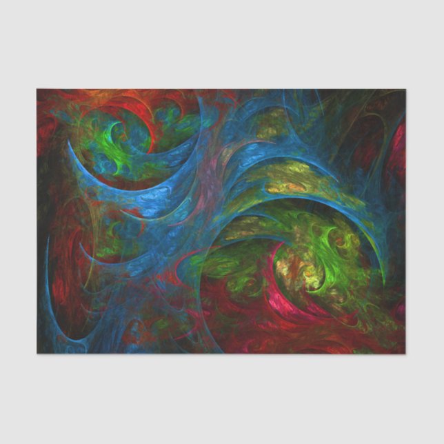 Genesis Blue Abstract Art Tissue Paper (Front)