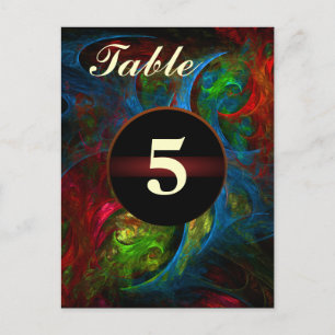 Genesis Blue Table Number Postcard