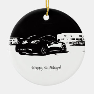 Genesis Coupe Rear View Ceramic Tree Decoration