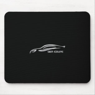 Genesis Coupe Silver Silhouette Logo Mouse Pad