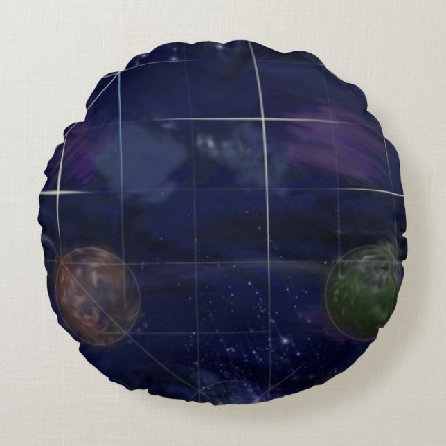 Genesis Day 4: Stars 2014 Round Cushion (Front)
