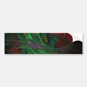 Genesis Green Abstract Art Bumper Sticker