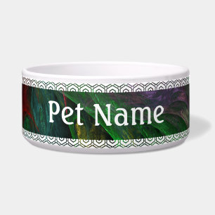 Genesis Green Abstract Art Dog Bowl