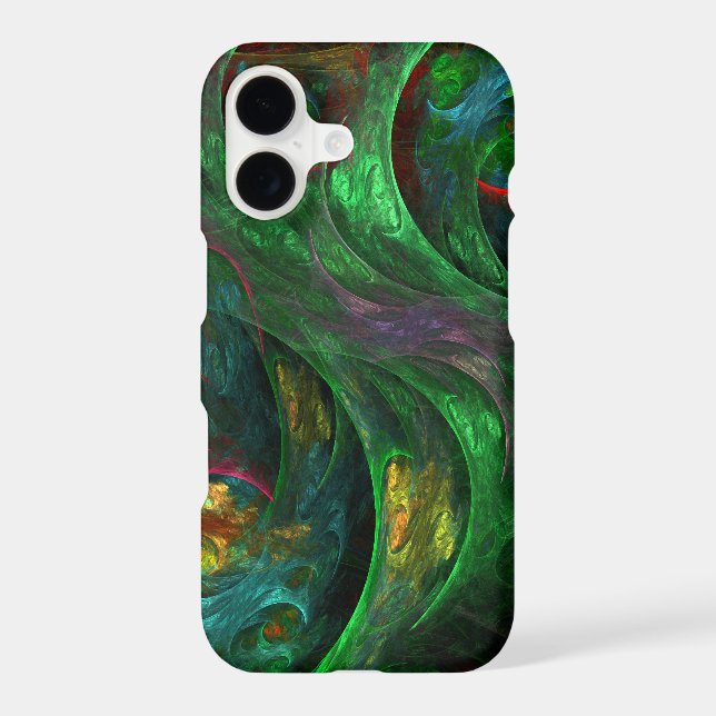 Genesis Green Abstract Art iPhone Case (Back)