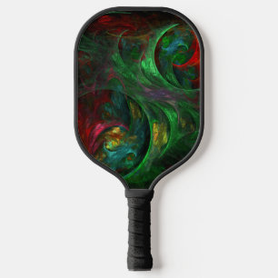 Genesis Green Abstract Art Pickleball Paddle
