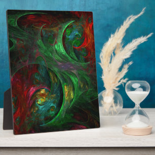 Genesis Green Abstract Art Plaque