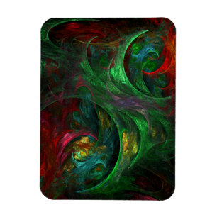 Genesis Green Abstract Art Premium Magnet