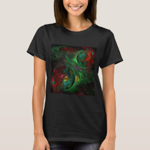 Genesis Green Abstract Art T-Shirt