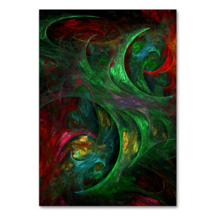 Genesis Green Abstract Art Table Card
