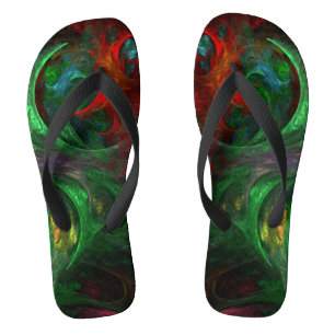 Genesis Green Abstract Art Thongs