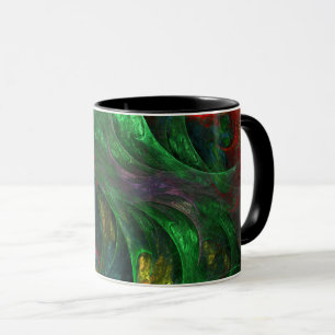 Genesis Green Abstract Coffee Mug