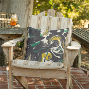 Genesis II by Franz Marc: Vibrant Abstract Cushion