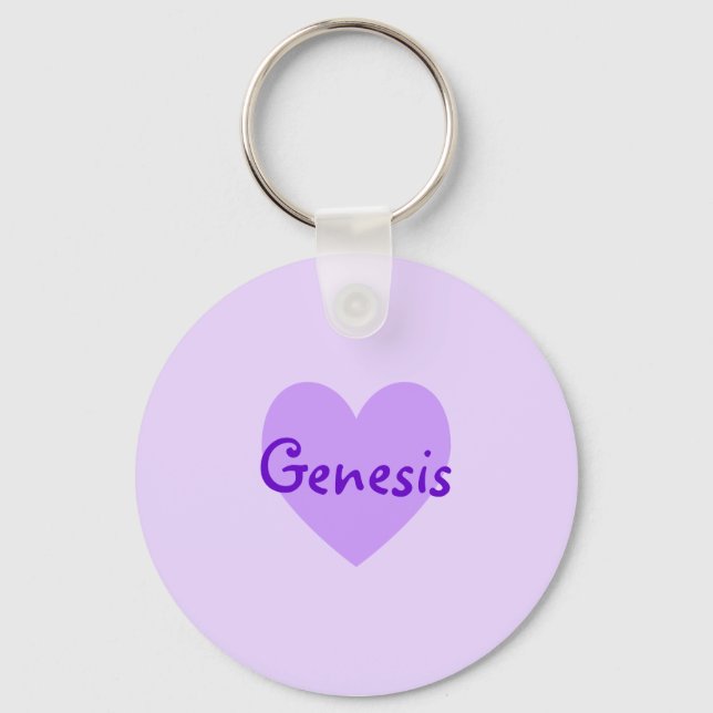 Genesis in Purple Key Ring (Front)