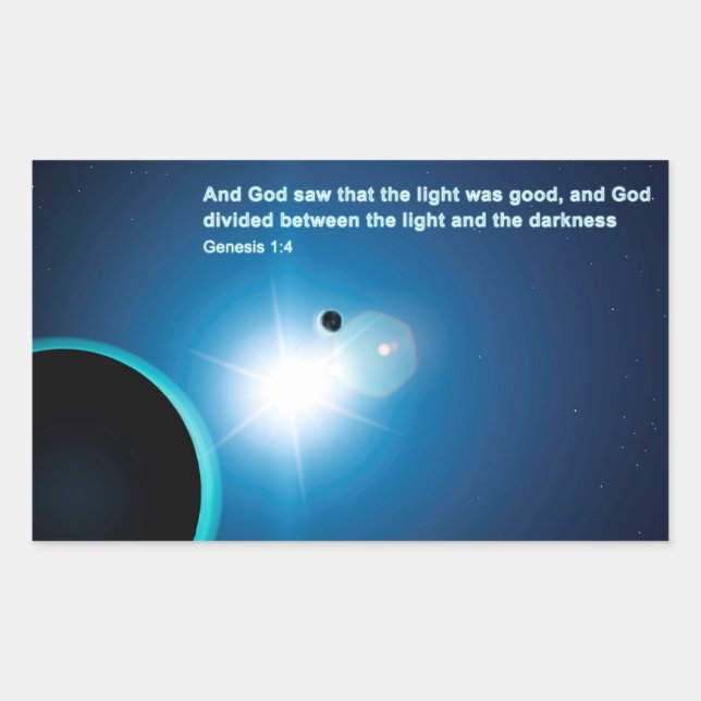 Genesis - Light And Darkness Rectangular Sticker (Front)