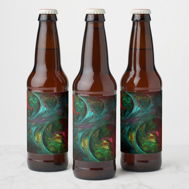 Genesis Nova Abstract Art Beer Bottle Label (Bottles)