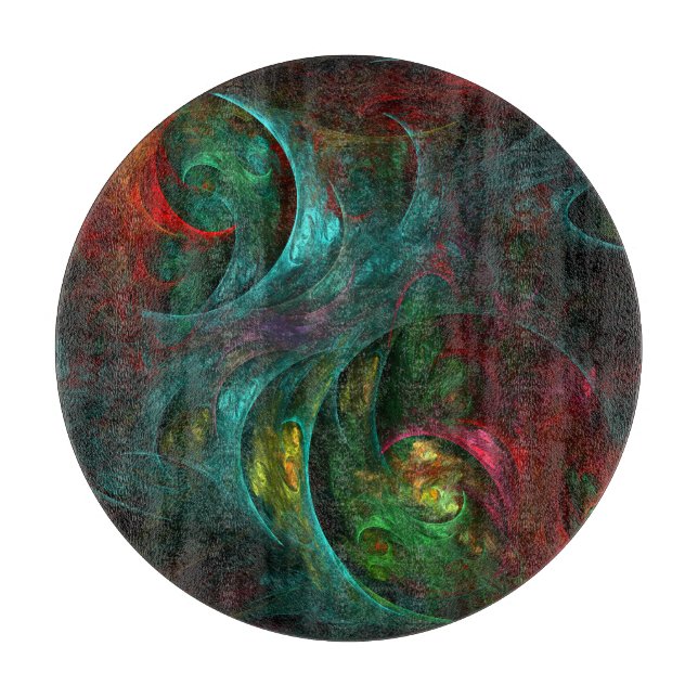 Genesis Nova Abstract Art Circle Cutting Board (Front)