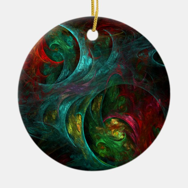 Genesis Nova Abstract Art Circle Ornament (Front)