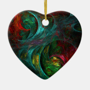 Genesis Nova Abstract Art Heart Ornament