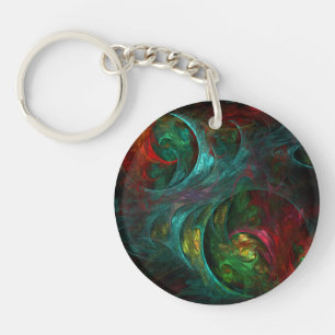 Genesis Nova Abstract Art Key Ring