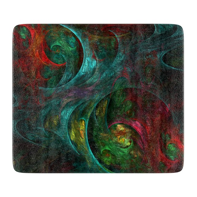 Genesis Nova Abstract Art Rectangle Cutting Board (Front)