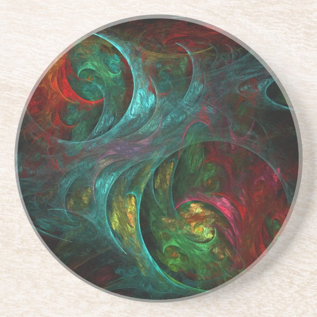 Genesis Nova Abstract Art Sandstone Coaster (Front)
