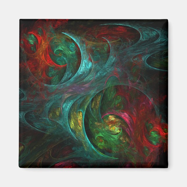 Genesis Nova Abstract Art Square Magnet (Front)