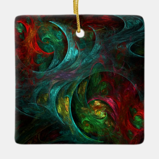 Genesis Nova Abstract Art Square Ornament (Front)