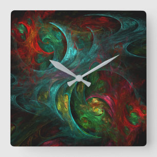 Genesis Nova Abstract Art Square Square Wall Clock