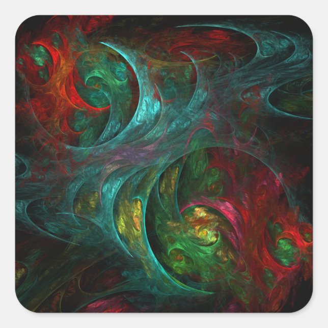 Genesis Nova Abstract Art Square Sticker (Front)