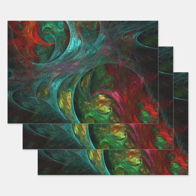 Genesis Nova Abstract Art Wrapping Paper Sheet (Set)