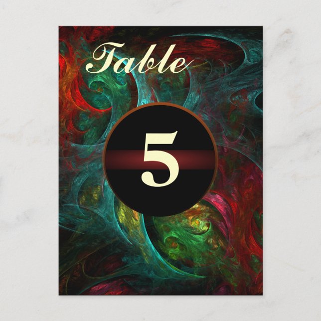 Genesis Nova Table Number Postcard (Front)