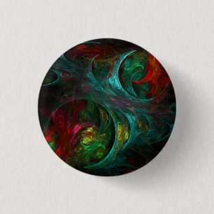 Genesis of Colour Living Fractal Universe 3 Cm Round Badge