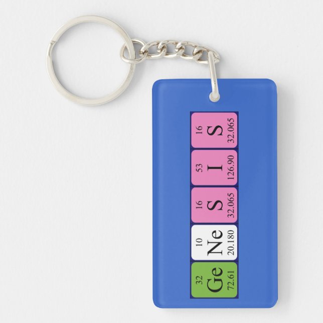 Genesis periodic table name keyring (Front)